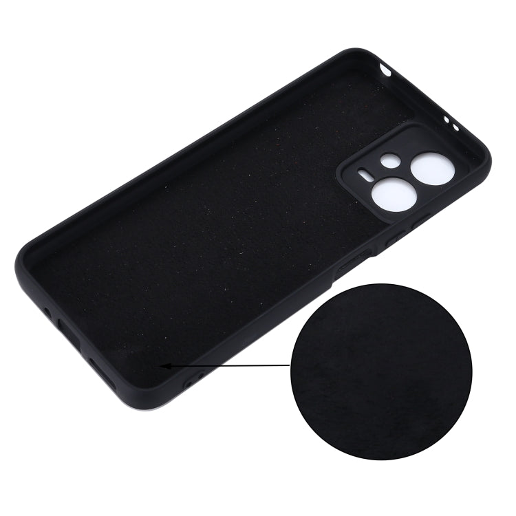 For Xiaomi Redmi Note 12 5G India / Poco X5 Pure Color Liquid Silicone Shockproof Full Coverage Phone Case(Black) by buy2fix