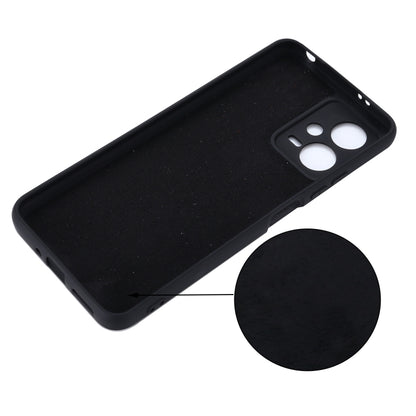 For Xiaomi Redmi Note 12 5G India / Poco X5 Pure Color Liquid Silicone Shockproof Full Coverage Phone Case(Black) by buy2fix