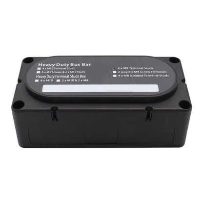 CP-3089-01 300A 48V 4-way M8 Terminal Busbar(Black) - Booster Cable & Clip by buy2fix | Online Shopping UK | buy2fix