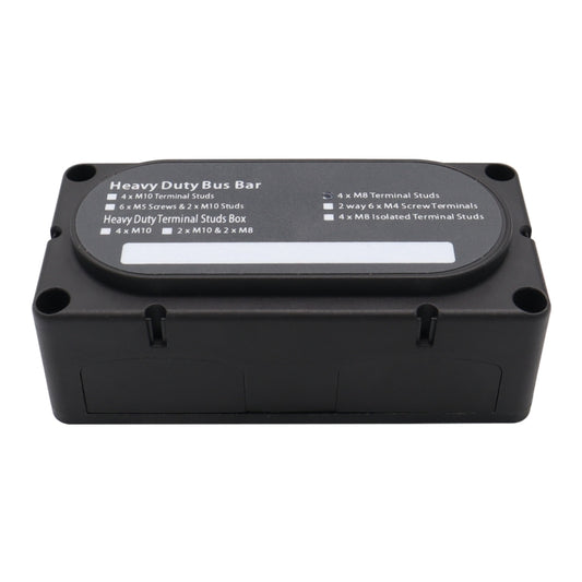 CP-3089-01 300A 48V 4-way M8 Terminal Busbar(Black) - Booster Cable & Clip by buy2fix | Online Shopping UK | buy2fix