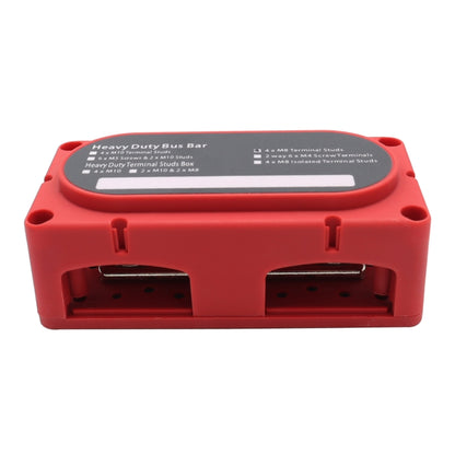 CP-3089-02 300A 48V 4-way M8 Terminal Busbar(Red) - Booster Cable & Clip by buy2fix | Online Shopping UK | buy2fix