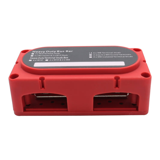 CP-3089-02 300A 48V 4-way M8 Terminal Busbar(Red) - Booster Cable & Clip by buy2fix | Online Shopping UK | buy2fix