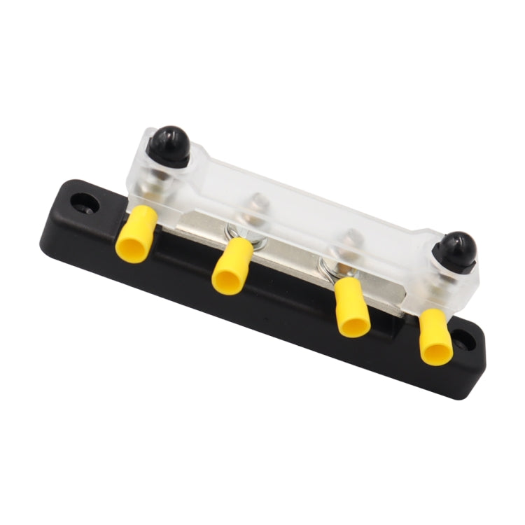 CP-3119 150A 12-48V RV Yacht Single-row 2-way Busbar with 4pcs Terminals(Black) - Booster Cable & Clip by buy2fix | Online Shopping UK | buy2fix