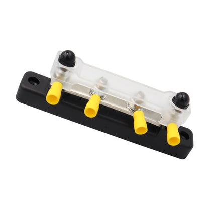 CP-3119 150A 12-48V RV Yacht Single-row 2-way Busbar with 4pcs Terminals(Black) - Booster Cable & Clip by buy2fix | Online Shopping UK | buy2fix