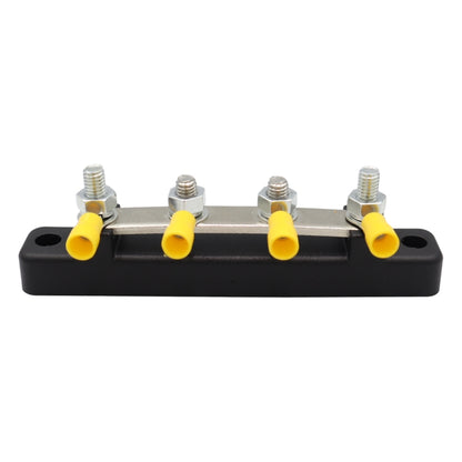 CP-3119 150A 12-48V RV Yacht Single-row 2-way Busbar with 4pcs Terminals(Black) - Booster Cable & Clip by buy2fix | Online Shopping UK | buy2fix