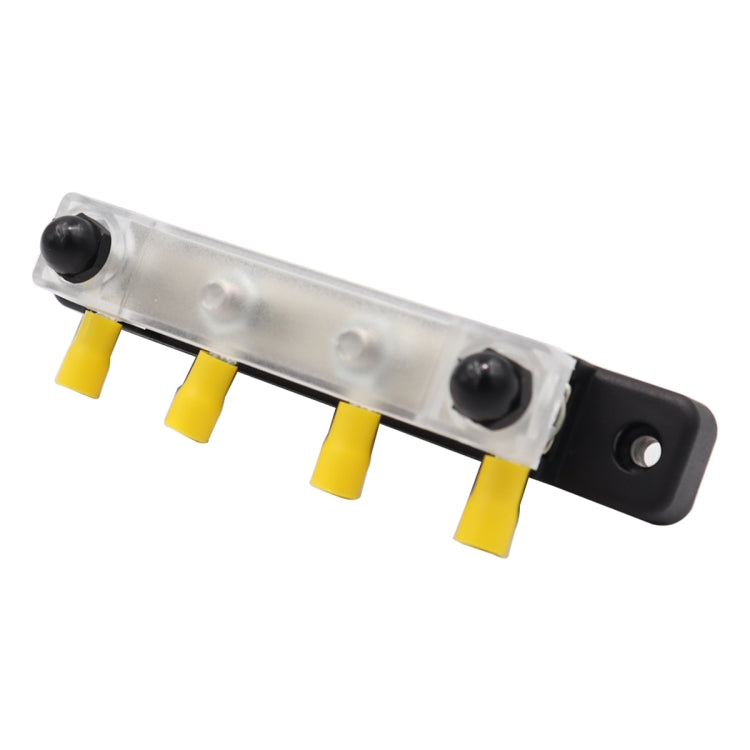 CP-3119 150A 12-48V RV Yacht Single-row 2-way Busbar with 4pcs Terminals(Black) - Booster Cable & Clip by buy2fix | Online Shopping UK | buy2fix