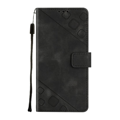 For Infinix Hot 11 Play / Hot 10 Play / Hot 9 Play Skin-feel Embossed Leather Phone Case(Black) - Infinix Cases by buy2fix | Online Shopping UK | buy2fix