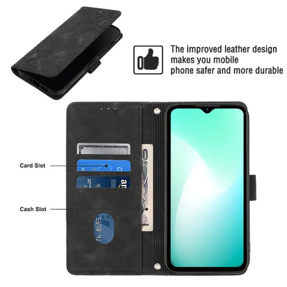 For Infinix Hot 11 Play / Hot 10 Play / Hot 9 Play Skin-feel Embossed Leather Phone Case(Black) - Infinix Cases by buy2fix | Online Shopping UK | buy2fix