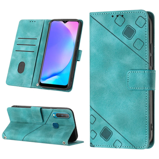 For vivo Y17 / Y15 / Y12 / U10 / Y11 / Y3 Skin-feel Embossed Leather Phone Case(Green) - vivo Cases by buy2fix | Online Shopping UK | buy2fix
