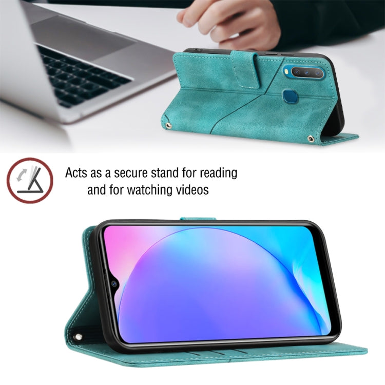 For vivo Y17 / Y15 / Y12 / U10 / Y11 / Y3 Skin-feel Embossed Leather Phone Case(Green) - vivo Cases by buy2fix | Online Shopping UK | buy2fix