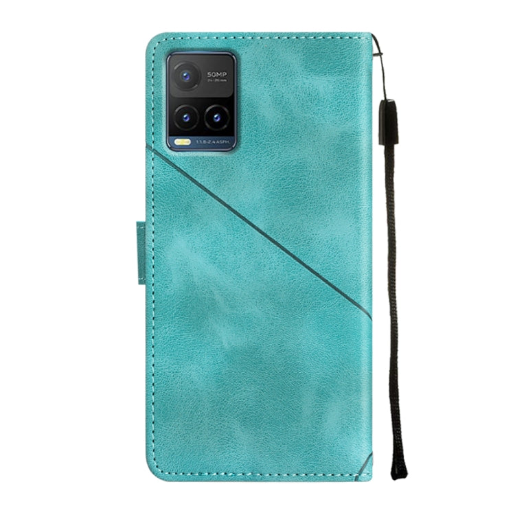 For vivo Y21 2021 / Y33s / Y21s Skin-feel Embossed Leather Phone Case(Green) - vivo Cases by buy2fix | Online Shopping UK | buy2fix