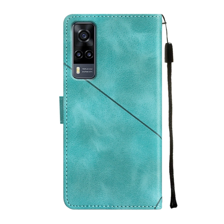 For vivo Y51 2020 / Y31 2021 / Y51a / Y53s 4G Skin-feel Embossed Leather Phone Case(Green) - vivo Cases by buy2fix | Online Shopping UK | buy2fix