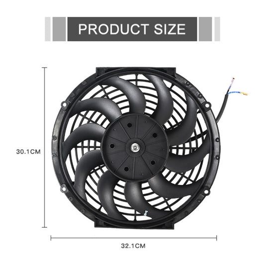 12 inch 12V 80W Car Powerful Transmission Oil Cooling Fan with Mounting Accessorie - Heating & Fans by buy2fix | Online Shopping UK | buy2fix