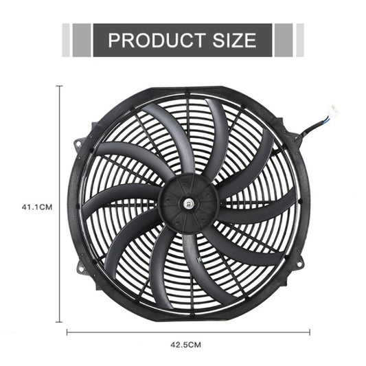 16 inch 12V 80W Car Powerful Transmission Oil Cooling Fan with Mounting Accessorie - Heating & Fans by buy2fix | Online Shopping UK | buy2fix