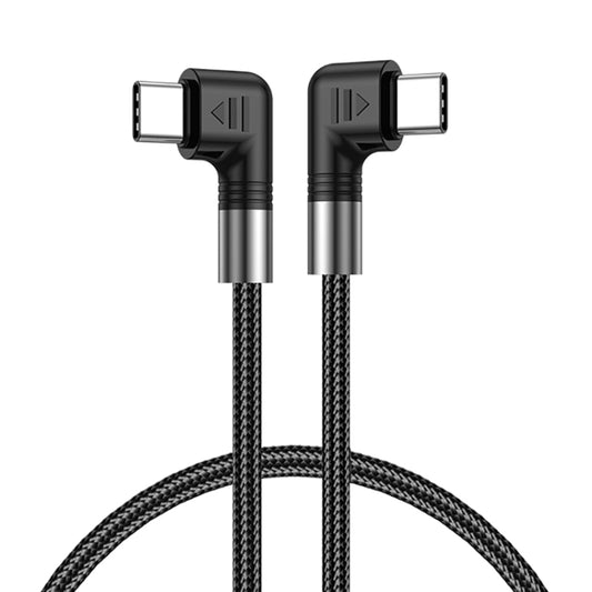 A9 100W USB-C/Type-C to USB-C/Type-C Double Elbow Data Cable, Length:0.5m by buy2fix