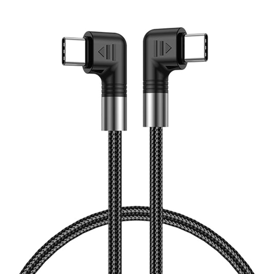 A9 100W USB-C/Type-C to USB-C/Type-C Double Elbow Data Cable, Length:1m by buy2fix