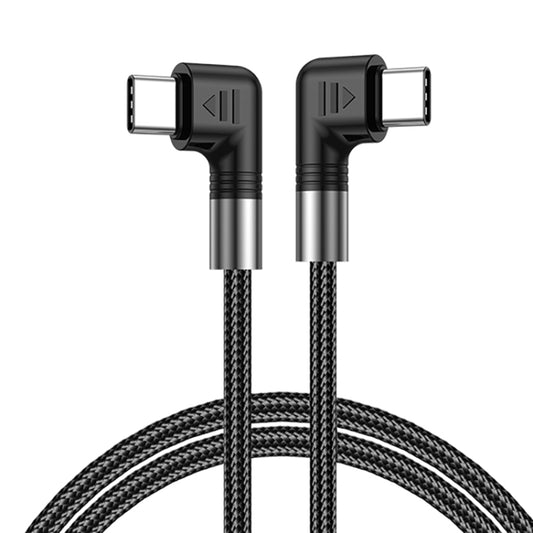 A9 100W USB-C/Type-C to USB-C/Type-C Double Elbow Data Cable, Length:2m by buy2fix