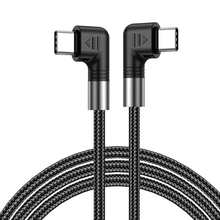 A9 100W USB-C/Type-C to USB-C/Type-C Double Elbow Data Cable, Length:3m by buy2fix