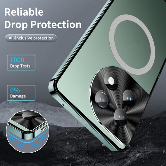 For OnePlus 11 MagSafe Magnetic Frosted Metal Phone Case(Green) - OnePlus Cases by buy2fix | Online Shopping UK | buy2fix