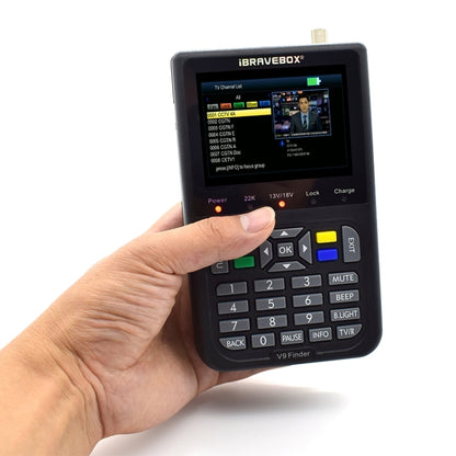 iBRAVEBOX V9 Finder Digital Satellite Signal Finder Meter, Plug Type:EU Plug(Black) - Satellite Finder by buy2fix | Online Shopping UK | buy2fix