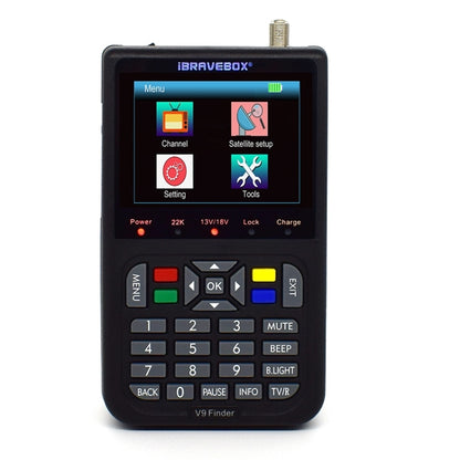 iBRAVEBOX V9 Finder Digital Satellite Signal Finder Meter, Plug Type:EU Plug(Black) - Satellite Finder by buy2fix | Online Shopping UK | buy2fix