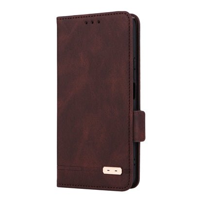 For Honor X8a Magnetic Clasp Flip Leather Phone Case(Brown) - Honor Cases by buy2fix | Online Shopping UK | buy2fix