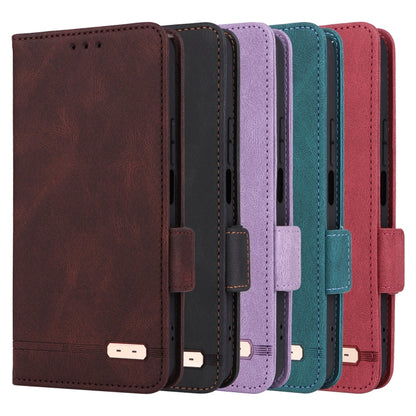 For Honor X8a Magnetic Clasp Flip Leather Phone Case(Brown) - Honor Cases by buy2fix | Online Shopping UK | buy2fix