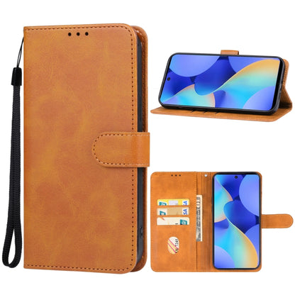 For Tecno Spark 10 Pro Leather Phone Case(Brown) by buy2fix