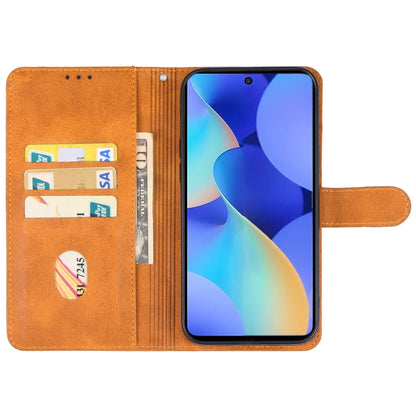 For Tecno Spark 10 Pro Leather Phone Case(Brown) by buy2fix
