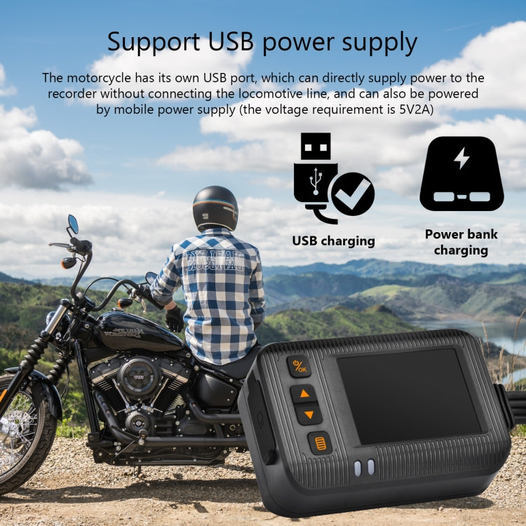 SE20 2.0 inch 1080P Waterproof HD Motorcycle DVR, Support TF Card / Cycling Video / Parking Monitoring - Electrical Instruments by buy2fix | Online Shopping UK | buy2fix