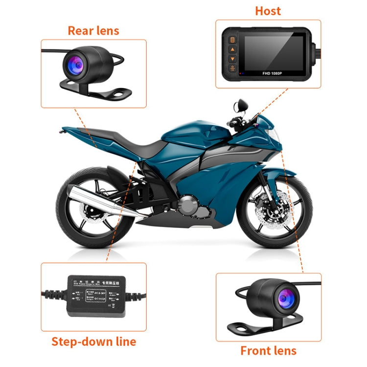 SE60 3.0 inch 1080P Waterproof HD Motorcycle DVR, Support TF Card / Cycling Video / Parking Monitoring - Electrical Instruments by buy2fix | Online Shopping UK | buy2fix
