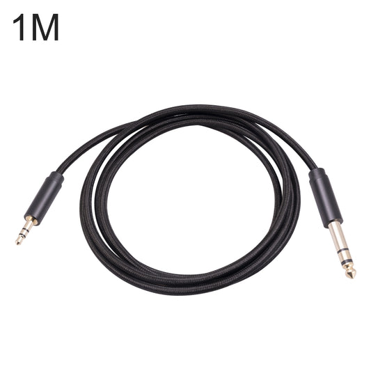 3662BK 3.5mm Male to 6.35mm Male Stereo Audio Cable, Length:1m - Microphone Audio Cable & Connector by buy2fix | Online Shopping UK | buy2fix