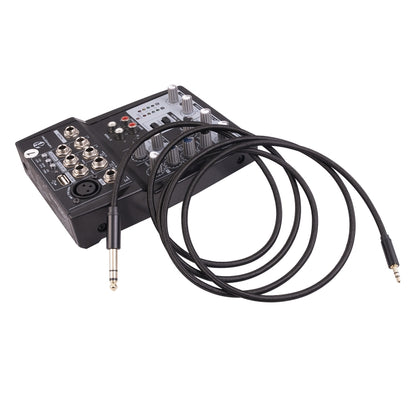 3662BK 3.5mm Male to 6.35mm Male Stereo Audio Cable, Length:2m - Microphone Audio Cable & Connector by buy2fix | Online Shopping UK | buy2fix