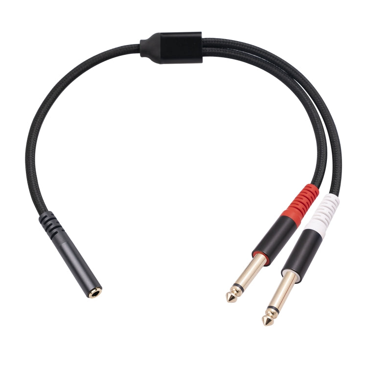 3717 3.5mm Female to 6.35mm 1/4 TS Male Stereo Audio Cable, Length: 30cm - Microphone Audio Cable & Connector by buy2fix | Online Shopping UK | buy2fix