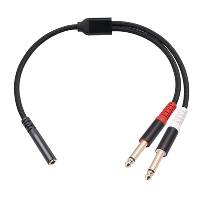3717 3.5mm Female to 6.35mm 1/4 TS Male Stereo Audio Cable, Length: 30cm - Microphone Audio Cable & Connector by buy2fix | Online Shopping UK | buy2fix