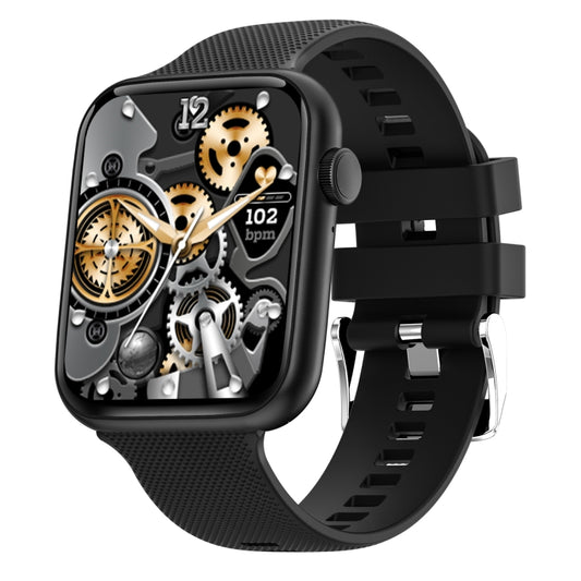 HT15 1.85 inch Silicone Band IP67 Waterproof Smart Watch, Support Bluetooth Calling / Sleep Monitoring(Black) by buy2fix