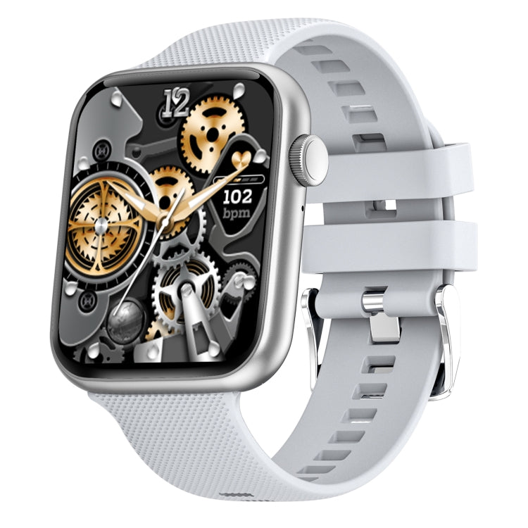 HT15 1.85 inch Silicone Band IP67 Waterproof Smart Watch, Support Bluetooth Calling / Sleep Monitoring(Silver) by buy2fix