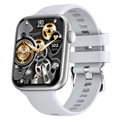 HT15 1.85 inch Silicone Band IP67 Waterproof Smart Watch, Support Bluetooth Calling / Sleep Monitoring(Silver) by buy2fix