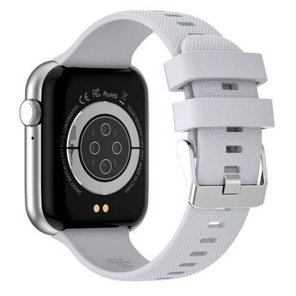 HT15 1.85 inch Silicone Band IP67 Waterproof Smart Watch, Support Bluetooth Calling / Sleep Monitoring(Silver) by buy2fix