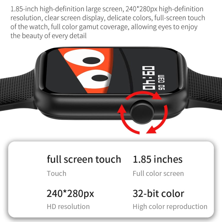 HT15 1.85 inch Silicone Band IP67 Waterproof Smart Watch, Support Bluetooth Calling / Sleep Monitoring(Gold) by buy2fix