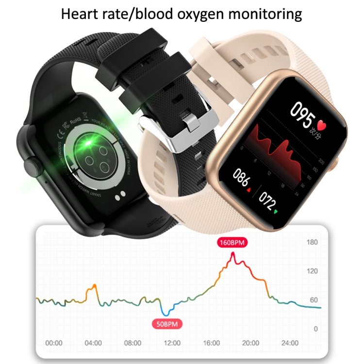 HT15 1.85 inch Silicone Band IP67 Waterproof Smart Watch, Support Bluetooth Calling / Sleep Monitoring(Gold) by buy2fix
