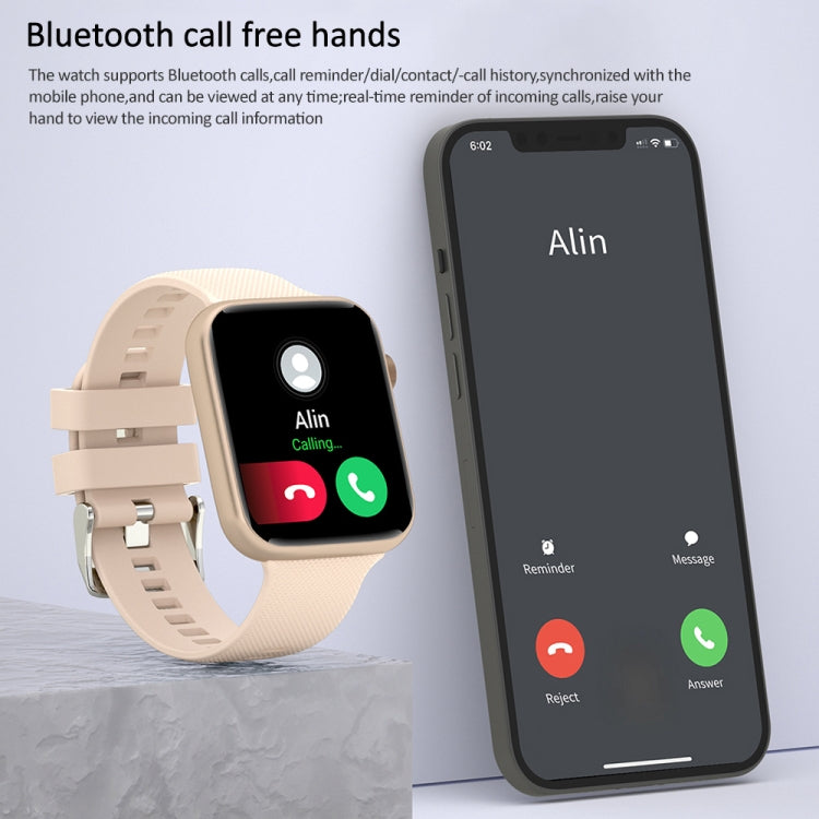 HT15 1.85 inch Silicone Band IP67 Waterproof Smart Watch, Support Bluetooth Calling / Sleep Monitoring(Gold) by buy2fix