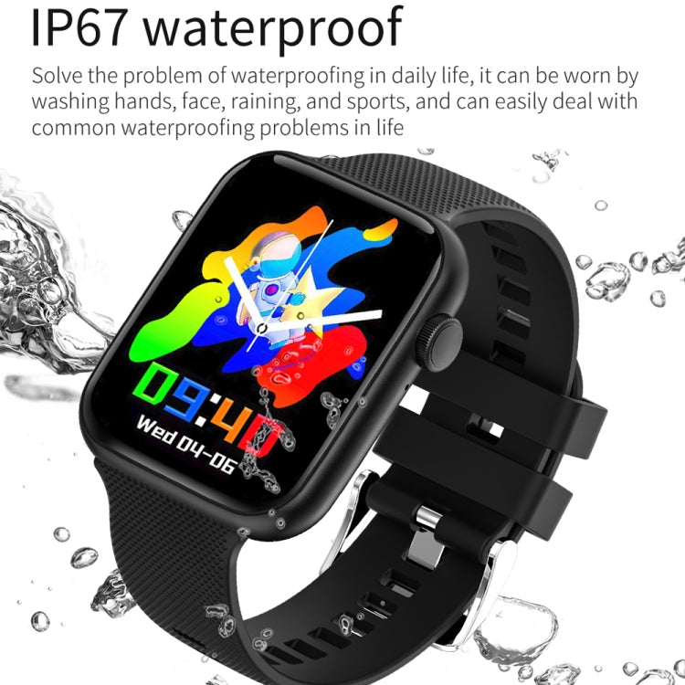 HT15 1.85 inch Silicone Band IP67 Waterproof Smart Watch, Support Bluetooth Calling / Sleep Monitoring(Silver) by buy2fix