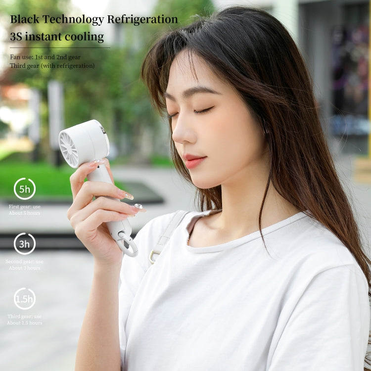 U16 Portable Handheld Cooling Electric Fan(White) - Electric Fans by buy2fix | Online Shopping UK | buy2fix