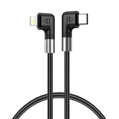 A9 30W USB-C/Type-C to 8 Pin Double Elbow Data Cable, Length:0.5m by buy2fix