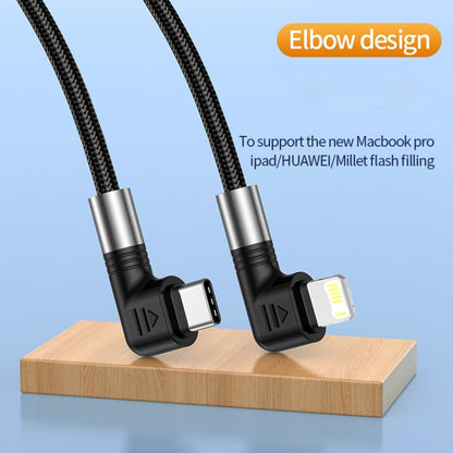 A9 30W USB-C/Type-C to 8 Pin Double Elbow Data Cable, Length:1m by buy2fix
