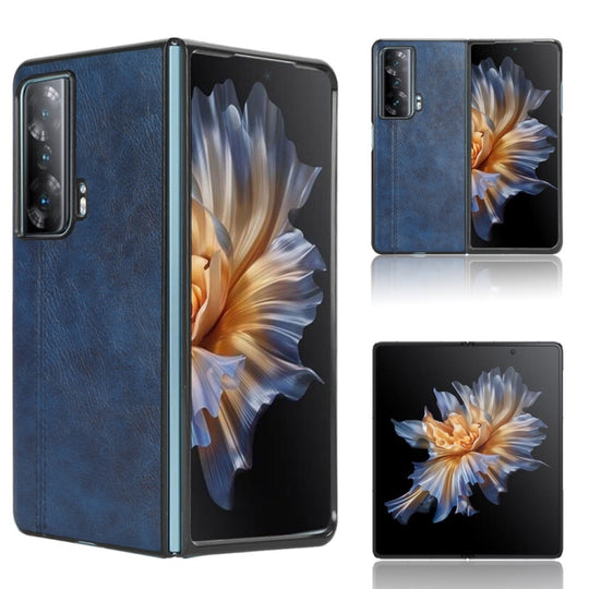 Pour Honor Magic Vs Couture Motif de vache Skin PC + PU + TPU Phone Case (Bleu)