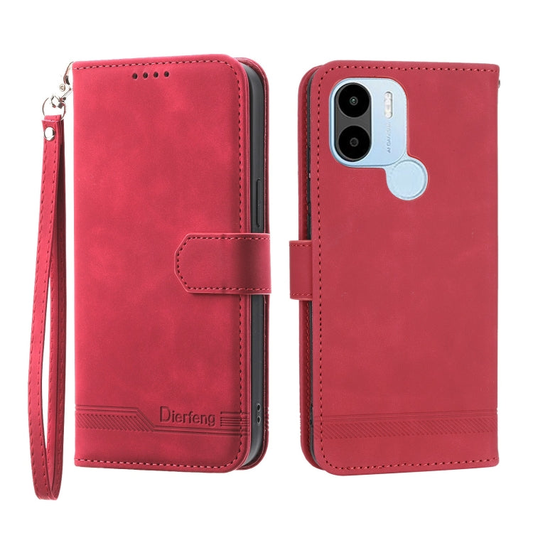 For Xiaomi Redmi A1+ Dierfeng Dream Line Leather Phone Case(Red) - Xiaomi Cases by buy2fix | Online Shopping UK | buy2fix