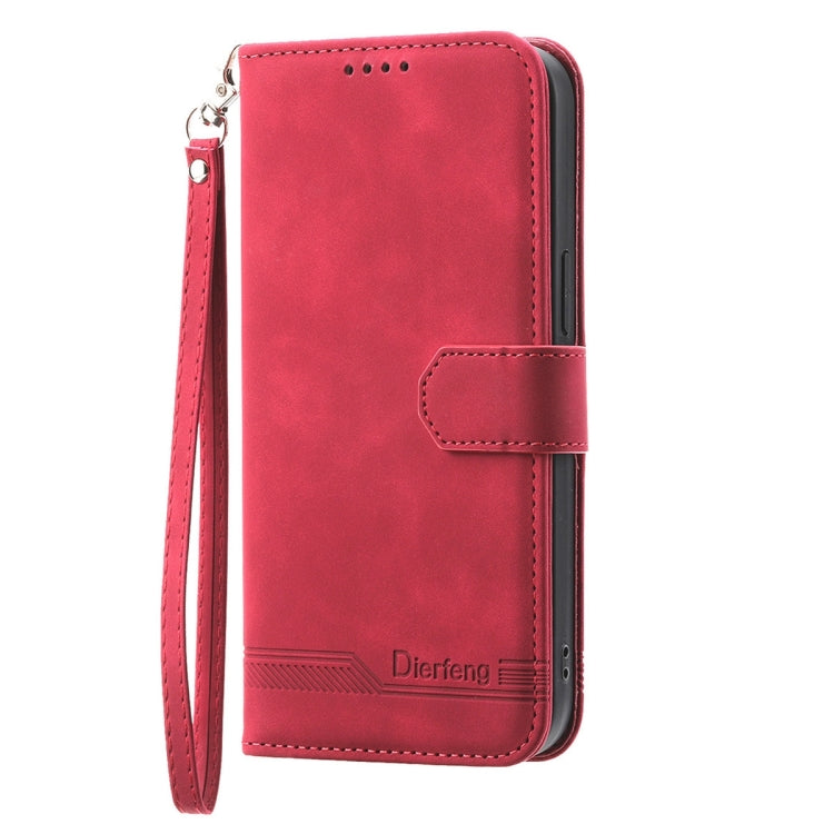 For Xiaomi Redmi A1+ Dierfeng Dream Line Leather Phone Case(Red) - Xiaomi Cases by buy2fix | Online Shopping UK | buy2fix
