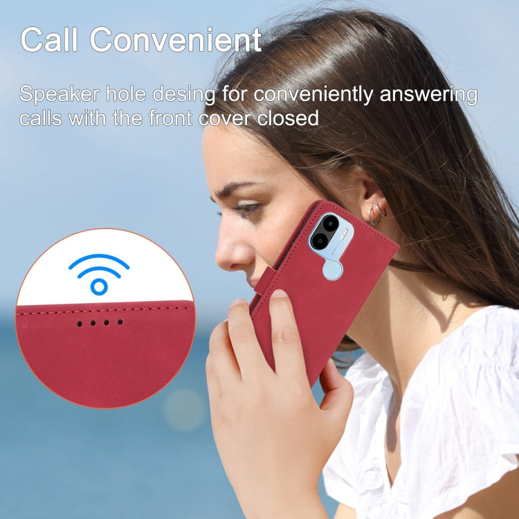 For Xiaomi Redmi A1+ Dierfeng Dream Line Leather Phone Case(Red) - Xiaomi Cases by buy2fix | Online Shopping UK | buy2fix